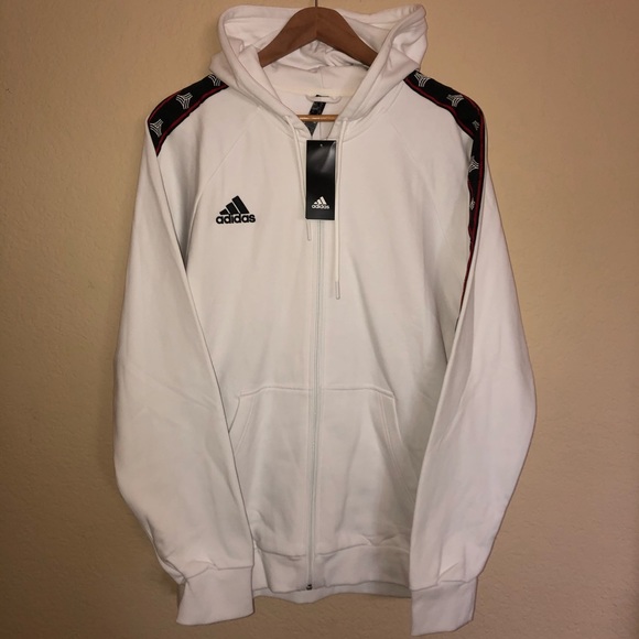 adidas tan tape hoodie